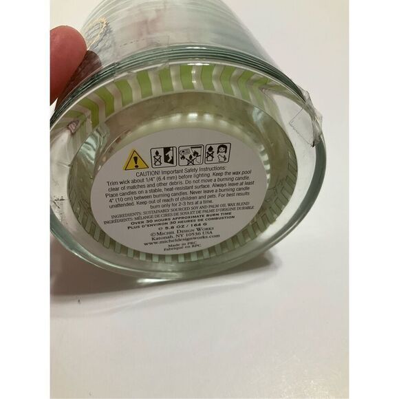 Michel Design Works Island Breeze Cloche Candle. NWT. Sealed. Tropical green gin - Picture 11 of 12